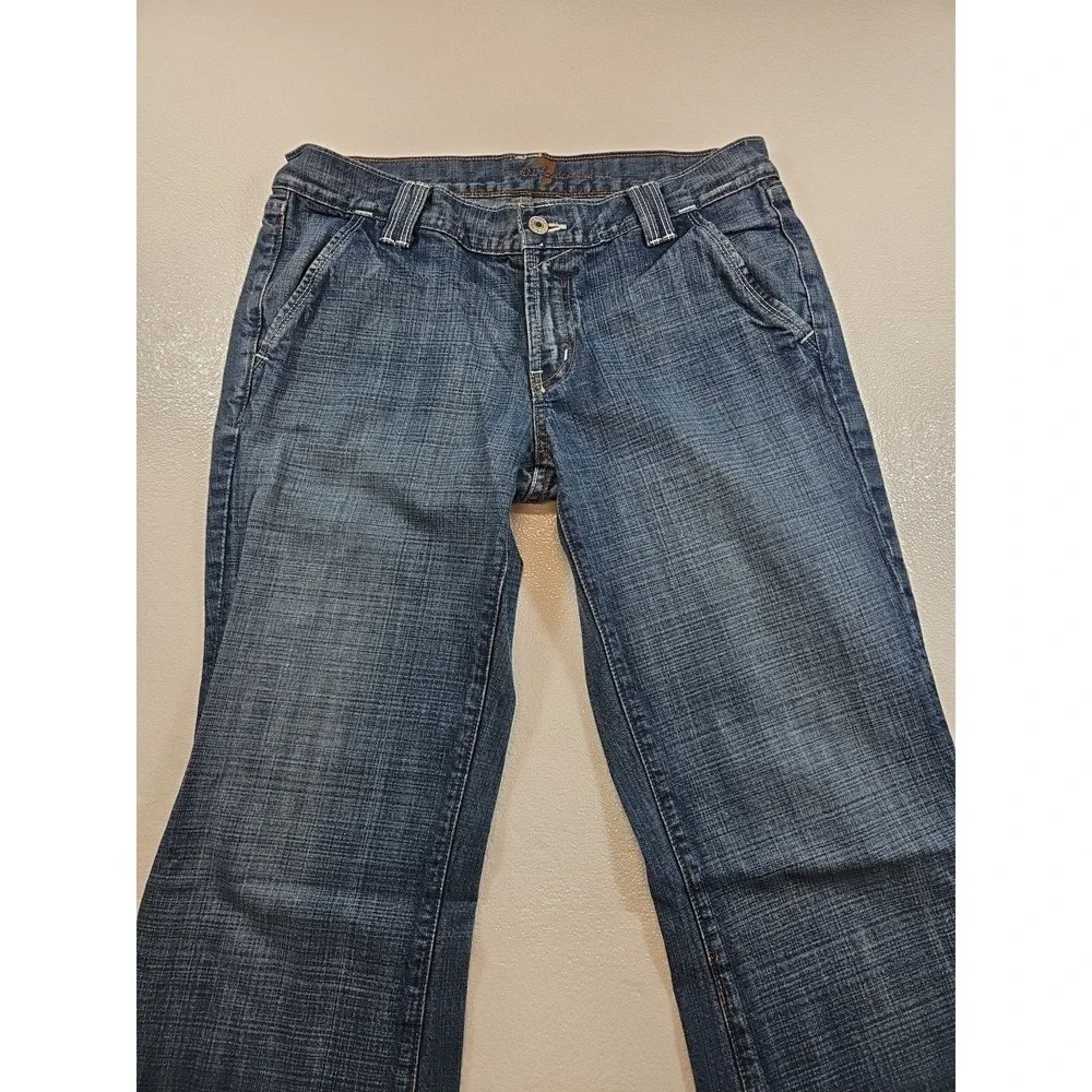 Seven For All Mankind Jeans Womens 30(30x33) Flared Flap Pockets
